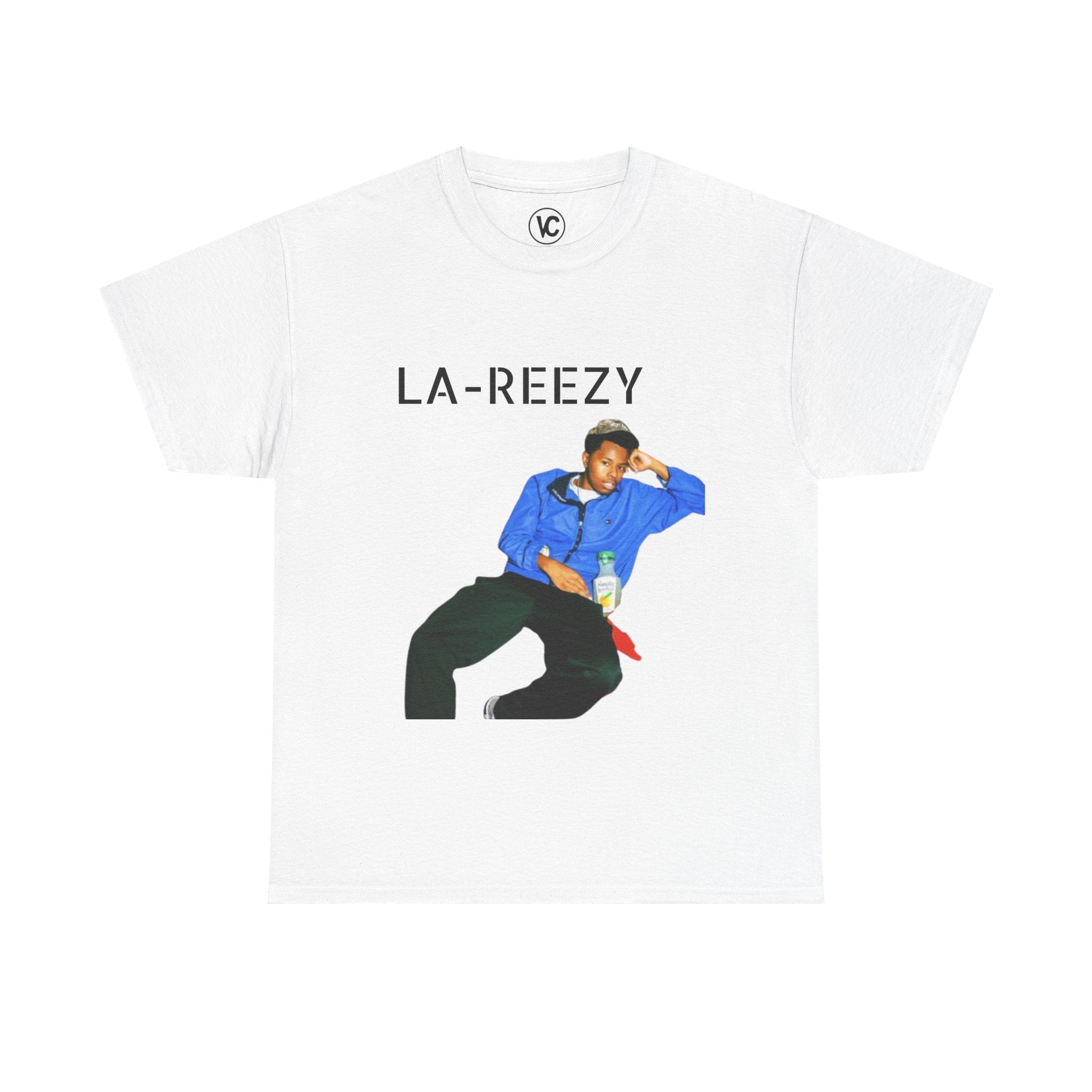 Male Heavy Cotton Tee with LA-REEZY Design, Streetwear, Graphic Tee, Casual Wear,